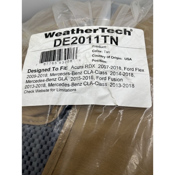 WeatherTech Seat Protector DE2011TN Small Highback Tan New‎ - Picture 1 of 8
